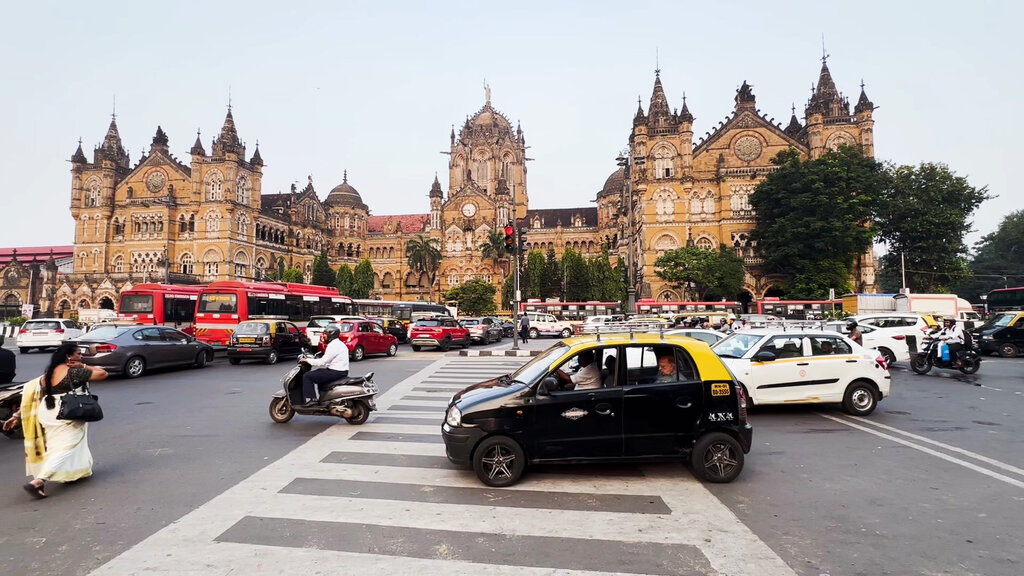 Street near Chhatrapati Shivaji Maharaj Terminus Mumbai