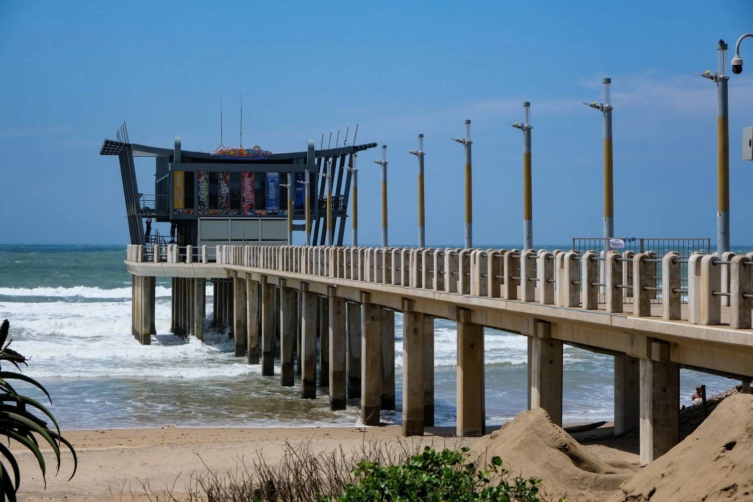 Production setup in a Durban coastal location, the KwaZulu-Natal warm-water Indian Ocean filming register