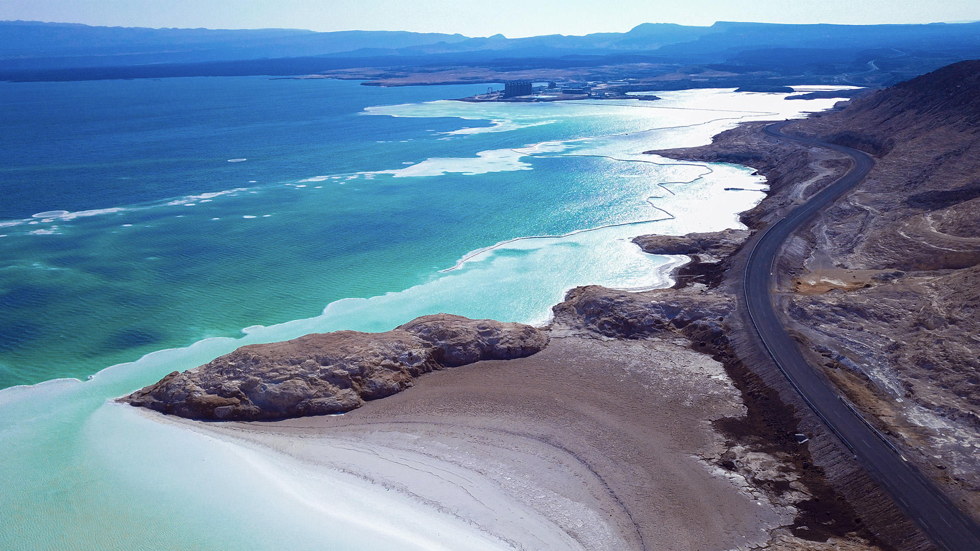 Mountain and ocean expanses near Tadjoura City, the coastal-volcanic register of Djibouti film locations