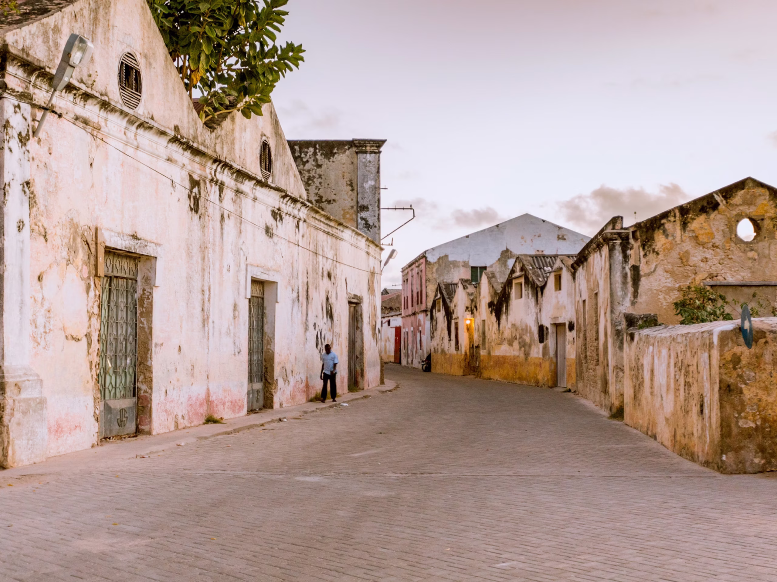 Street on Ilha de Moçambique, a UNESCO World Heritage Site